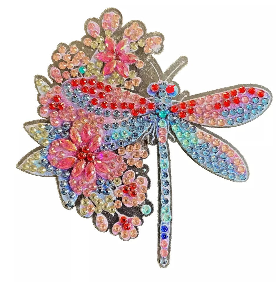 8pcs Dragonfly Diamond Jewel Art for Refrigerators Magnetic Completed image 3