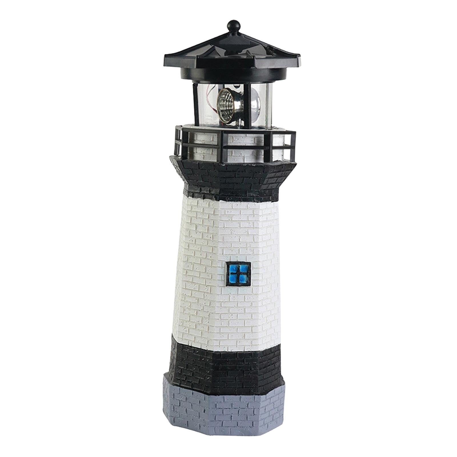Solar Lighthouse Garden Statue Resin Figurine Lighthouse Sculpture Solar LED Lam image 7