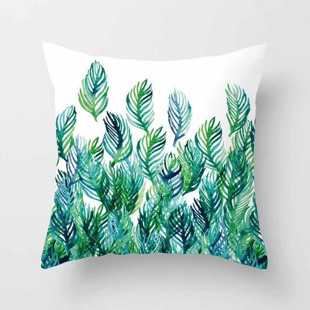 Vintage Flower Tropical Leaves Cushion Cover image 9