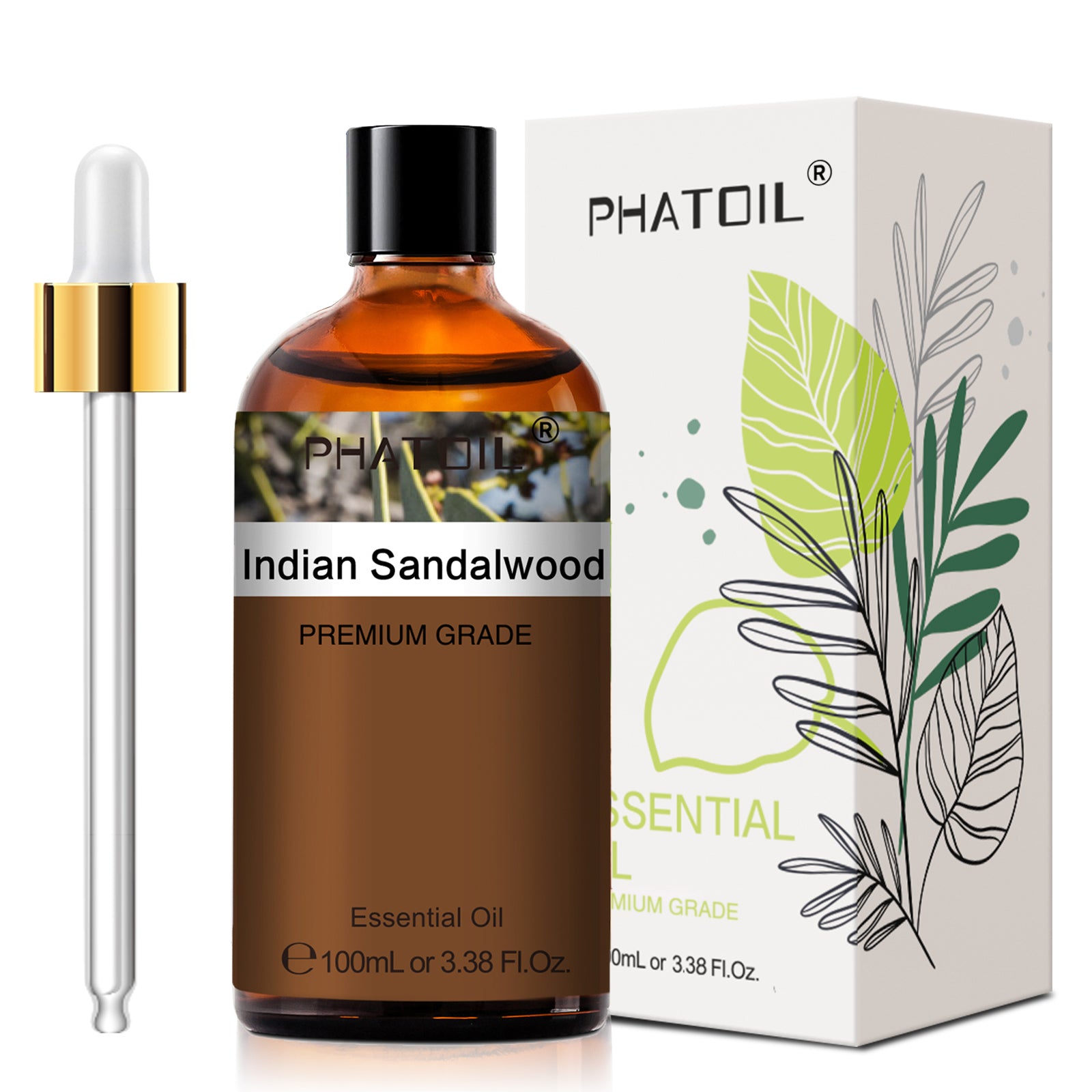 PHATOIL 100ml Natural Essential Oil For Skin Aromatherapy Diffuser Eucalyptus La image 17