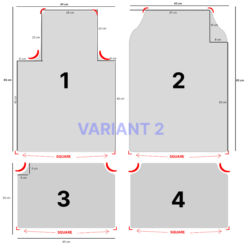 Set of Bohemian Style Floor Mat Universal Size Car Foot Mat American Retro Rugs  image 1