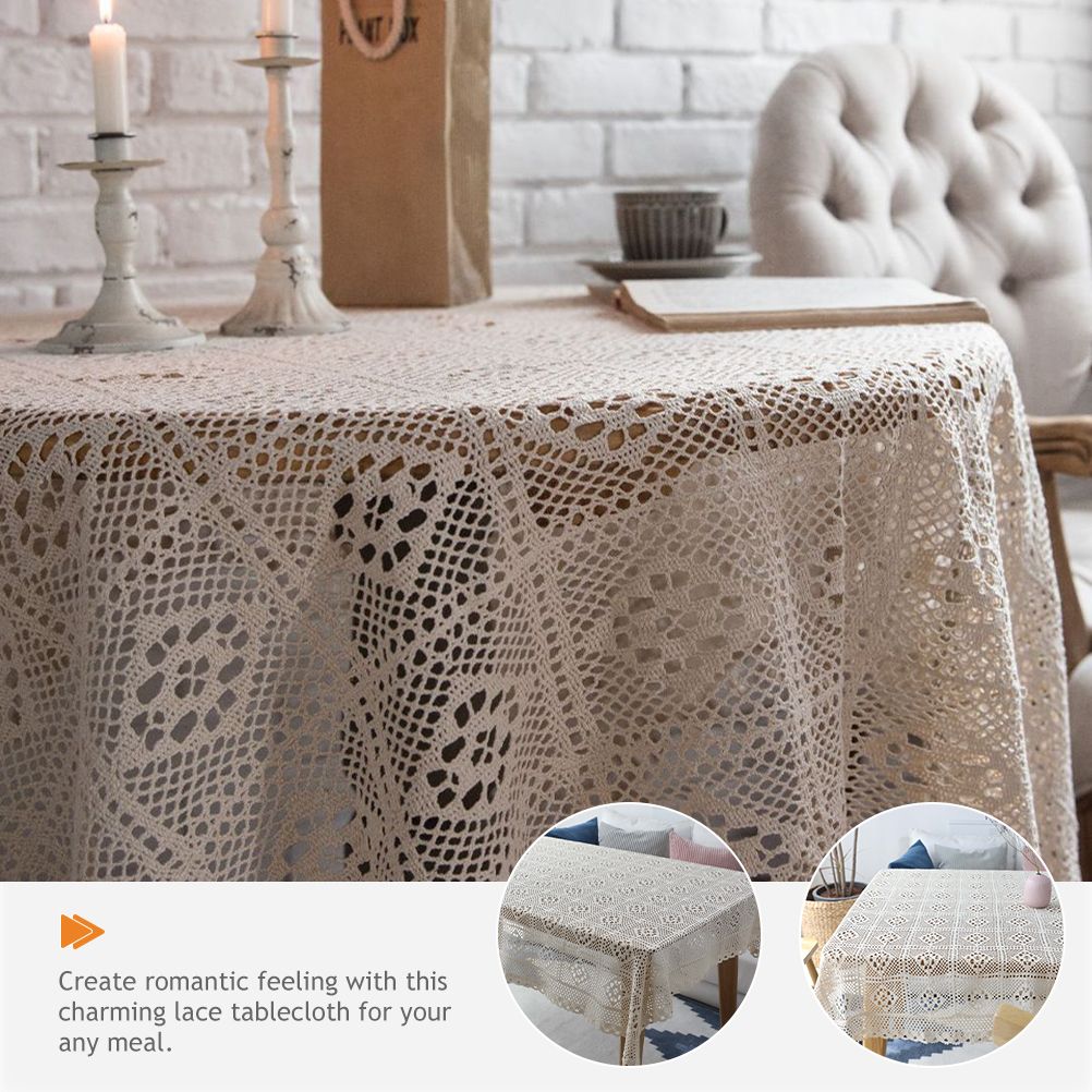 Charming Polyester Tablecloth for Dining Sideboards Shoe Cabinets Decorative Fab image 4