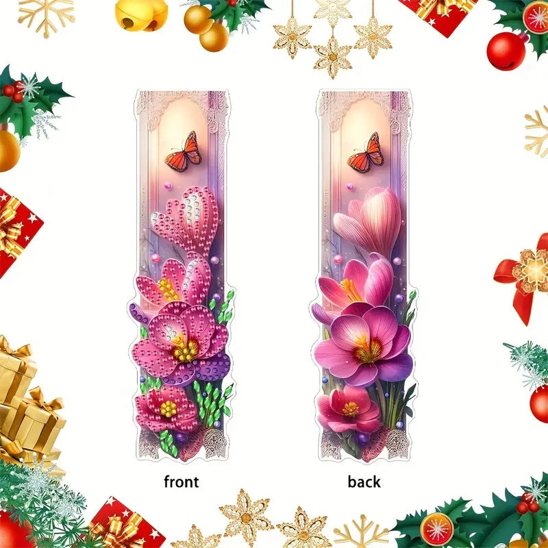 2 Beautiful Floral Diamond Painting Bookmarks COMPLETED, SEALED U CHOOSE SET