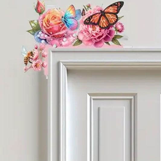 Cute Butterfly Bee Above The Door Decoration Diamond Jewel Art COMPLETED, SEALED image 0