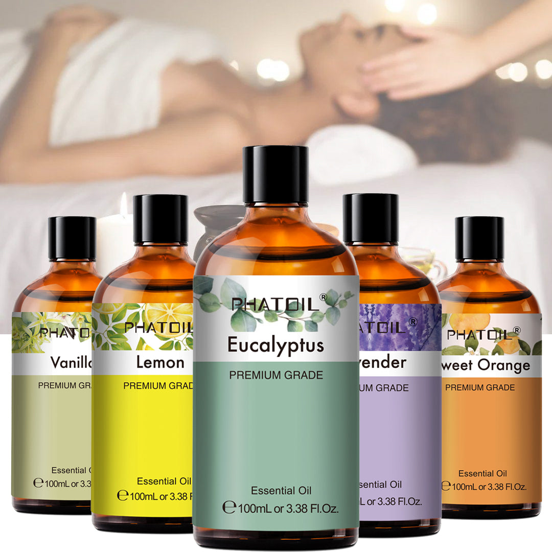 PHATOIL 100ml Natural Essential Oil For Skin Aromatherapy Diffuser Eucalyptus La image 0