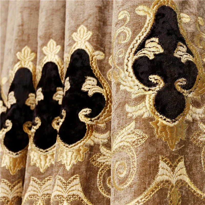 European-Style Luxury Villa Curtains for Living Room Elegant Tulle Curtain Luxur image 2