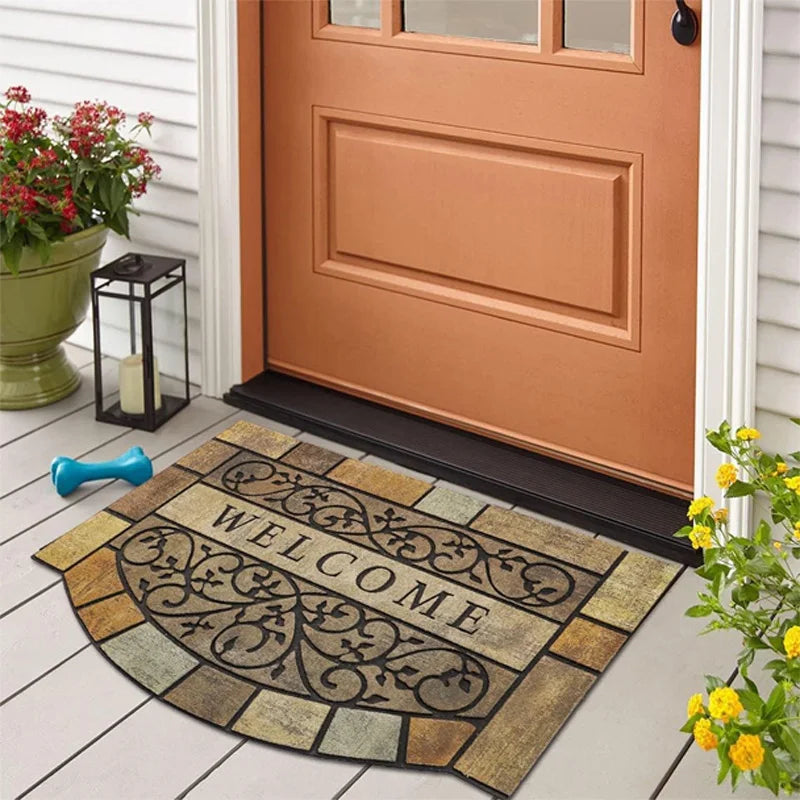 Entrance Door Mat European Retro Welcome Carpet Home Garden Courtyard Decoration image 0