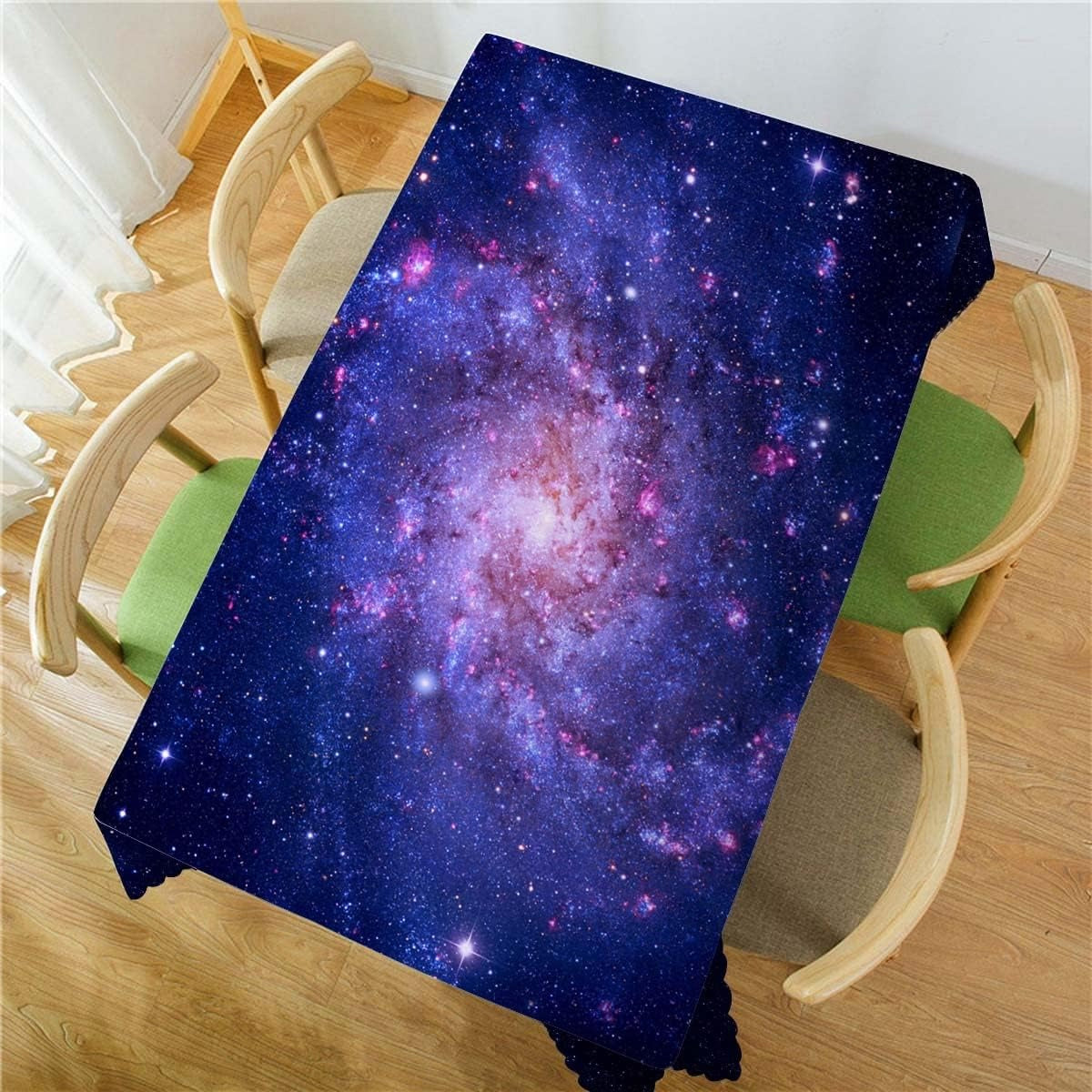 Galaxy Universe Space Rectangle Waterproof Tablecloth Home Table Decor Reusable  image 1