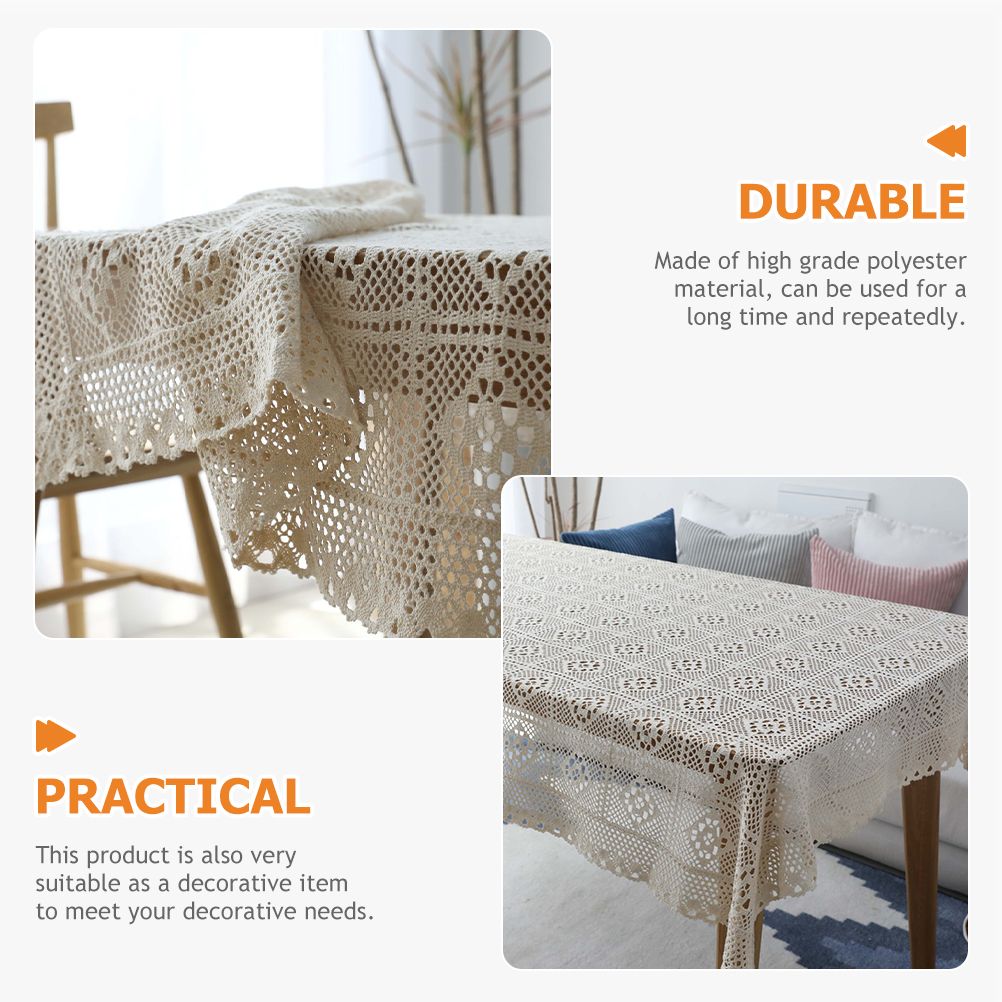 Charming Polyester Tablecloth for Dining Sideboards Shoe Cabinets Decorative Fab image 5