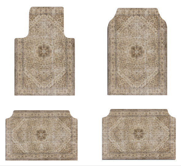 Set of Bohemian Style Floor Mat Universal Size Car Foot Mat American Retro Rugs  image 11