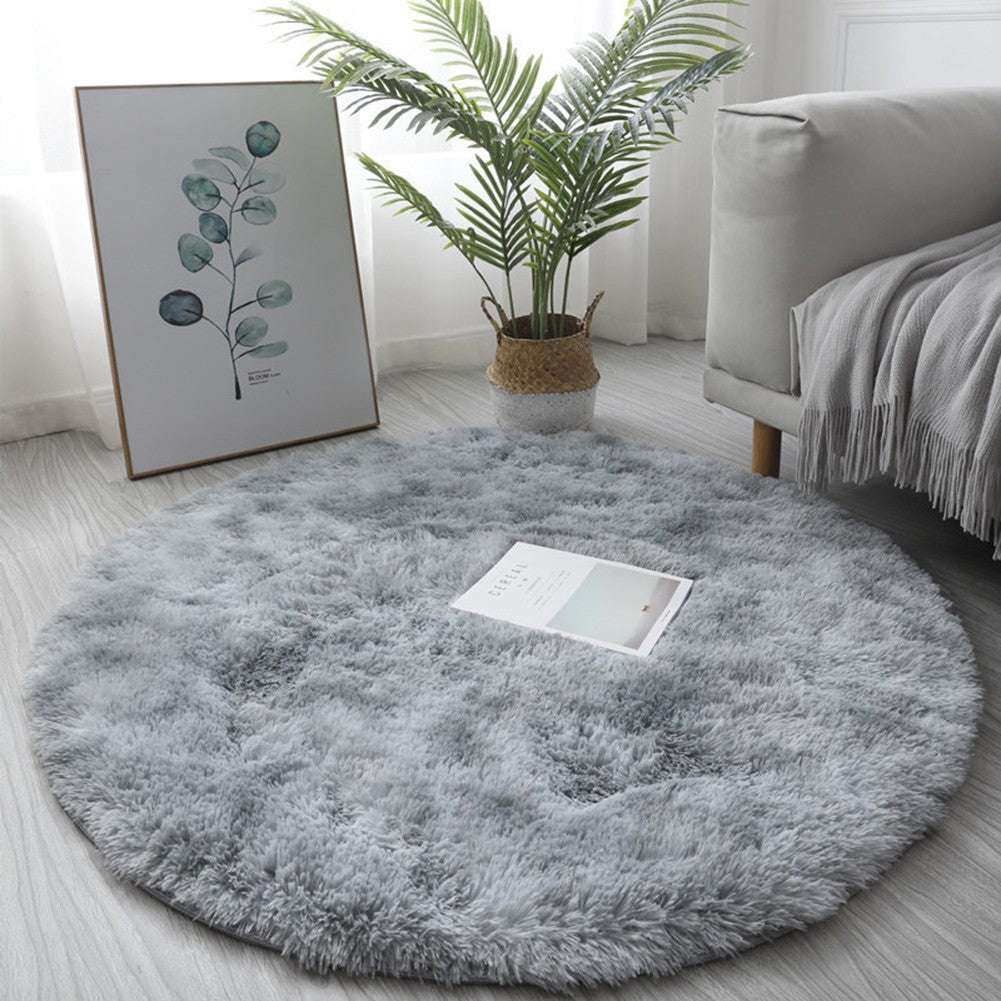 1pc 40cm/60cm Plush Round Rug Mat Fluff Carpet For Living Room Soft Home-Decor B image 7