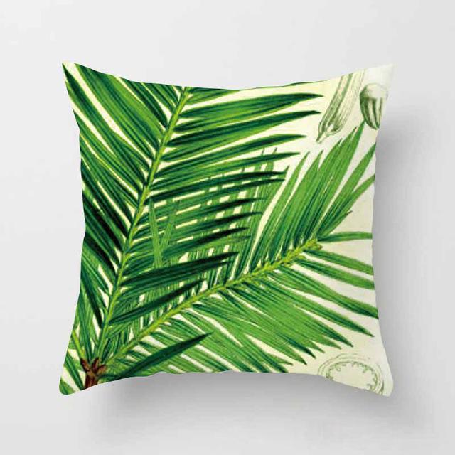 Vintage Flower Tropical Leaves Cushion Cover image 14