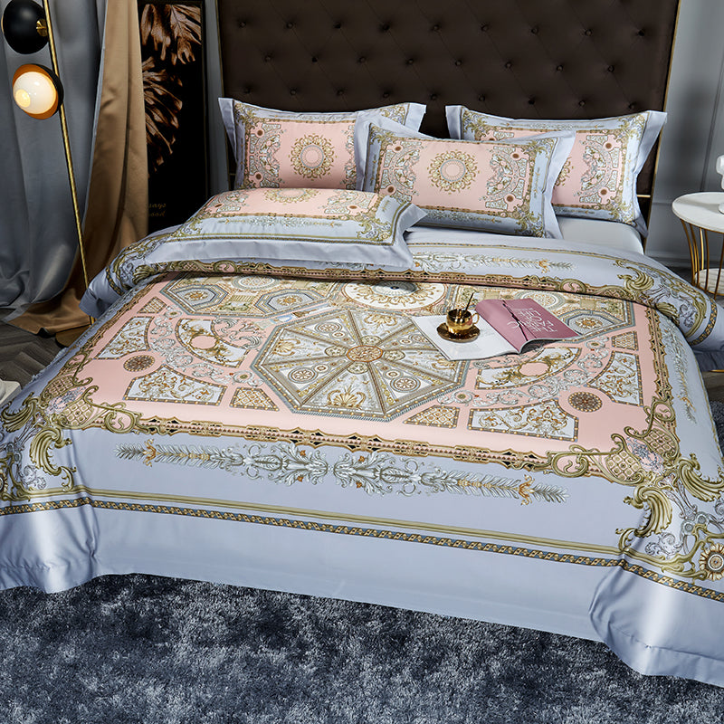 Premium 1000TC Egyptian Cotton Luxury Bedding Set Boho Style Digital Printing Du image 22