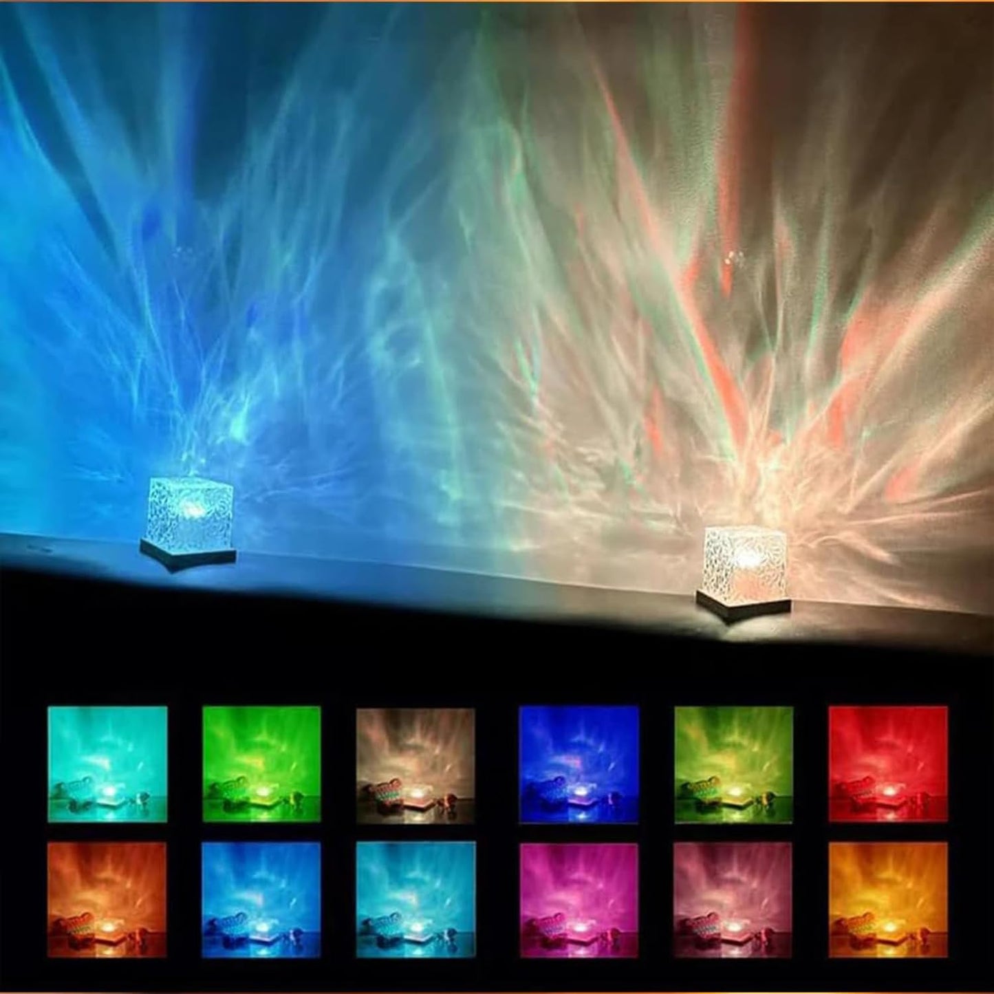 Ocean Wave Projector Light 16 Colors Midnight Aura Aurora Glow Lamp Home Office  image 1