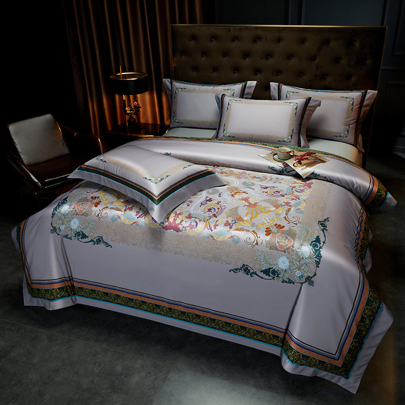Premium 1000TC Egyptian Cotton Luxury Bedding Set Boho Style Digital Printing Du image 9