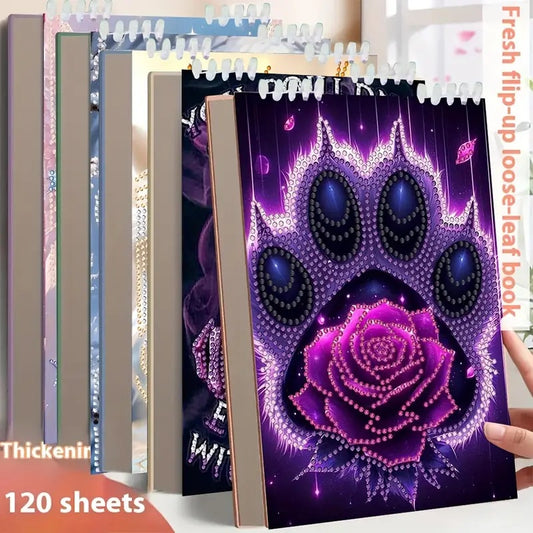 Cat Paw Pattern Style, Notepad, Notebook Diamond Jewel Art COMPLETED & SEALED image 0