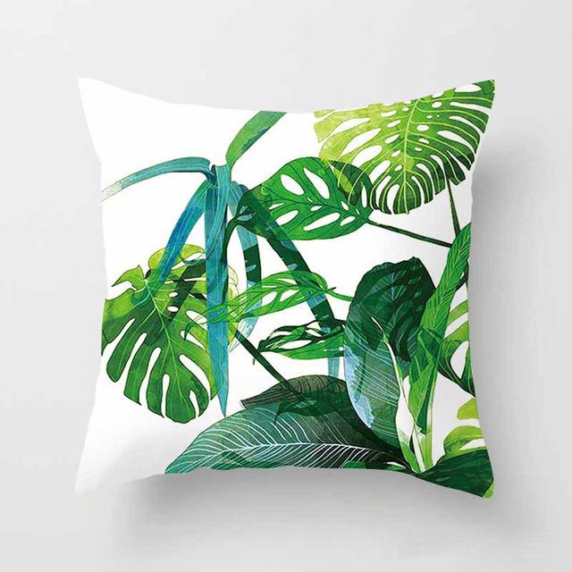 Vintage Flower Tropical Leaves Cushion Cover image 12
