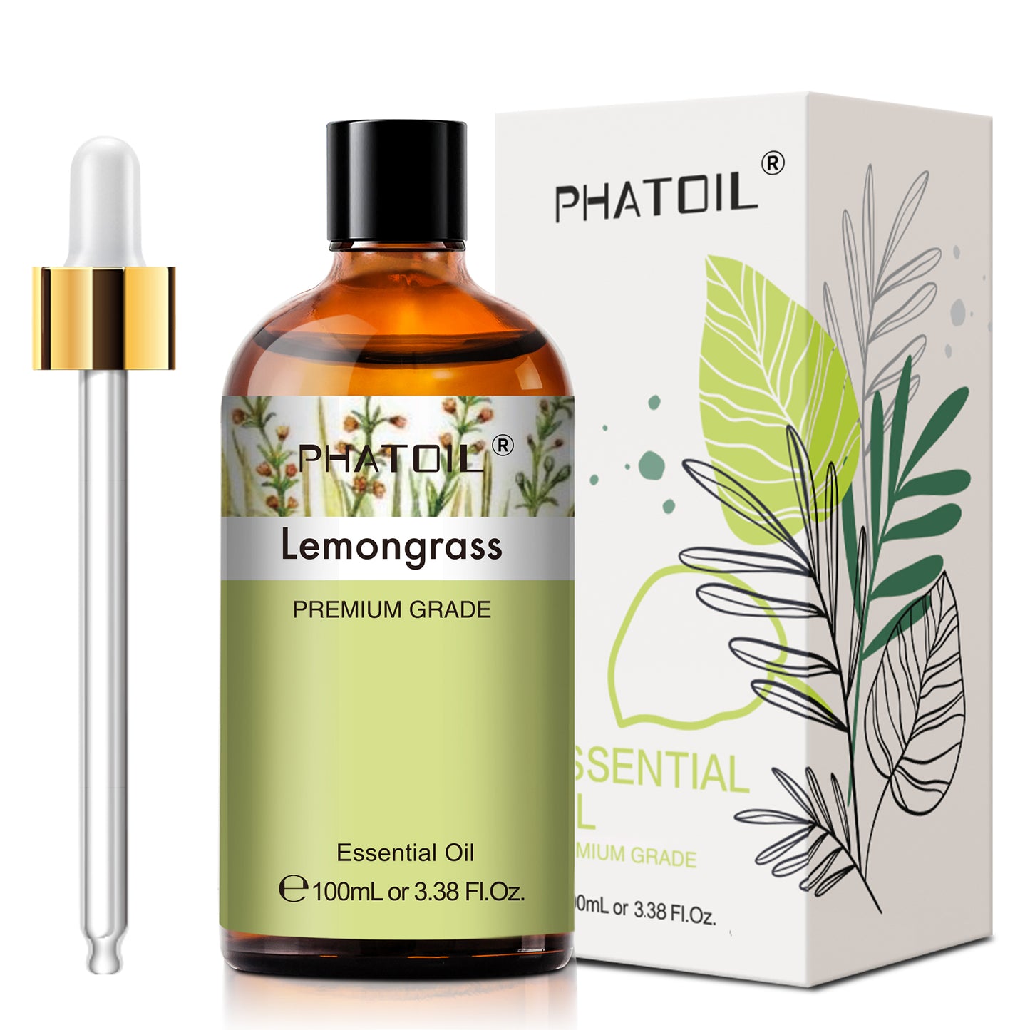 PHATOIL 100ml Natural Essential Oil For Skin Aromatherapy Diffuser Eucalyptus La image 40